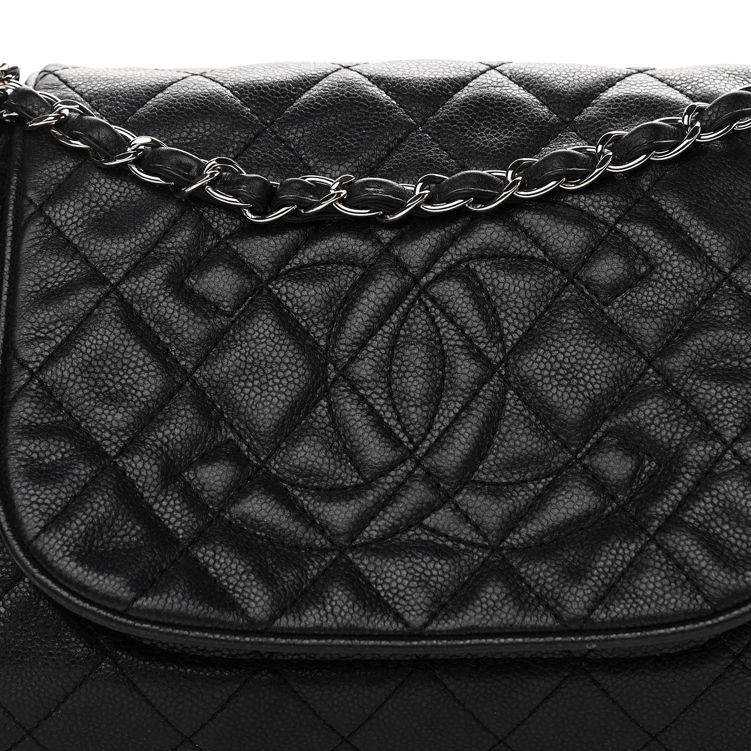 Chanel Caviar Quilted Timeless Accordion Flap Black 10 of 12