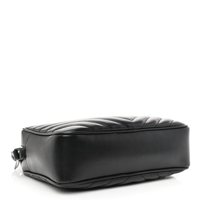 Saint Laurent Calfskin Matelasse Monogram Monochrome Lou Camera Bag Black 4 of 12