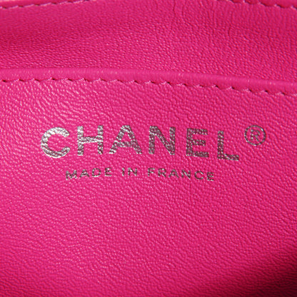 Chanel Iridescent Caviar Quilted Mini Flap Hot Pink 7 of 9
