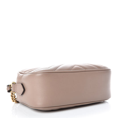 Gucci Calfskin Matelasse Mini GG Marmont Chain Shoulder Bag Porcelain Rose 4 of 9