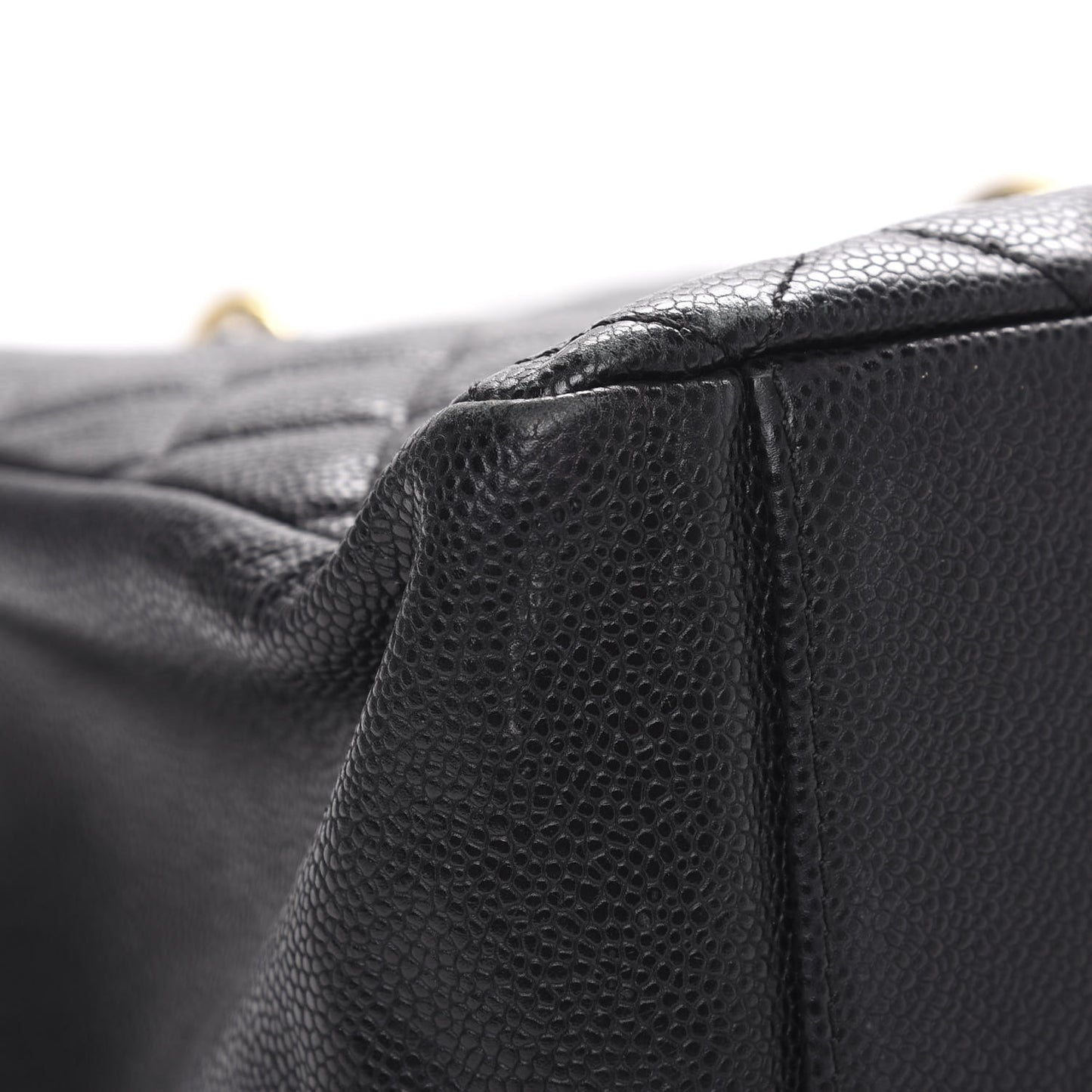 Caviar Quilted Grand Shopping Tote GST Black