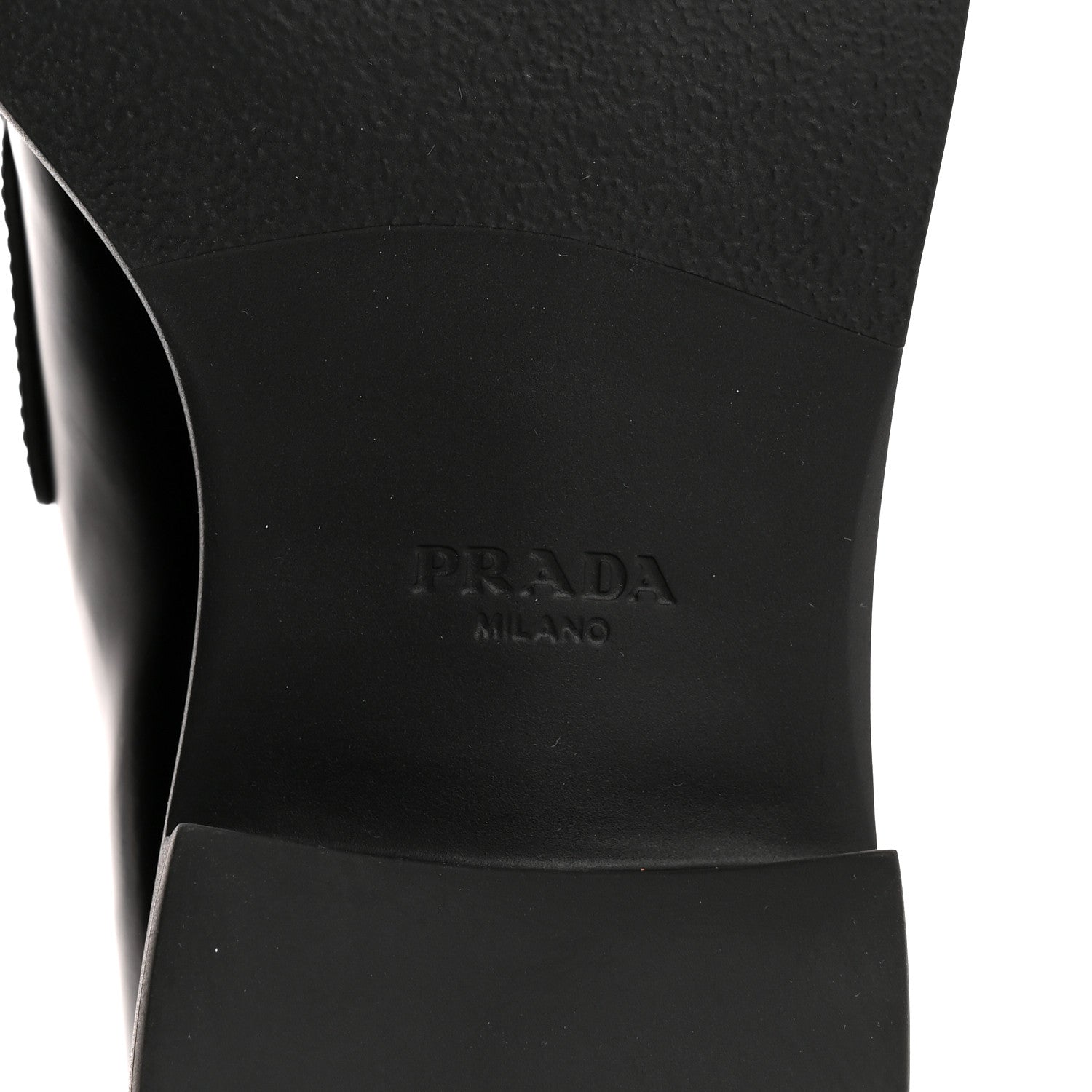 Prada Spazzolato Metal Triangle Logo 50mm Loafers 40.5 Black 8 of 10