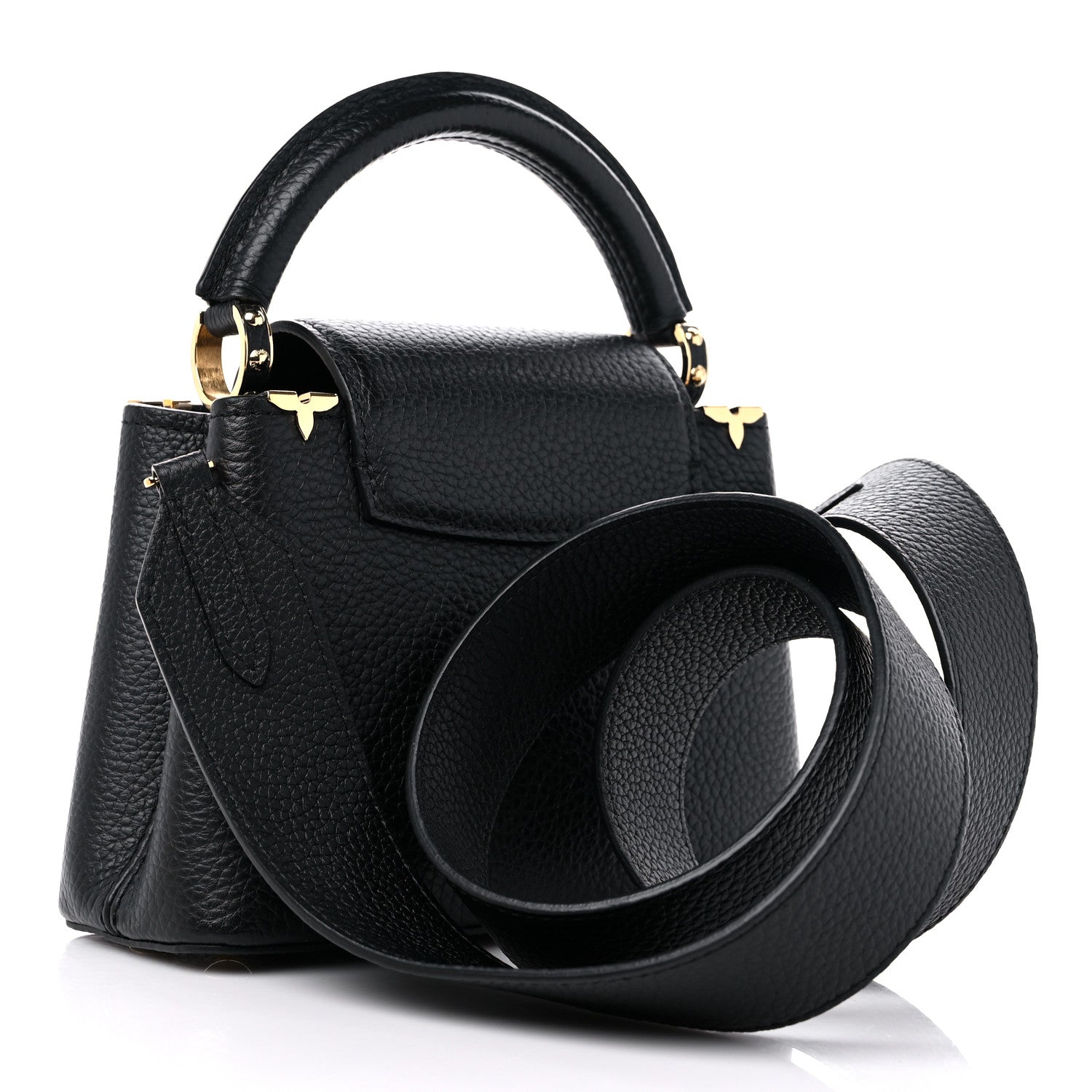 Louis Vuitton Taurillon Embellished Flower Crown Capucines Mini Black 3 of 8