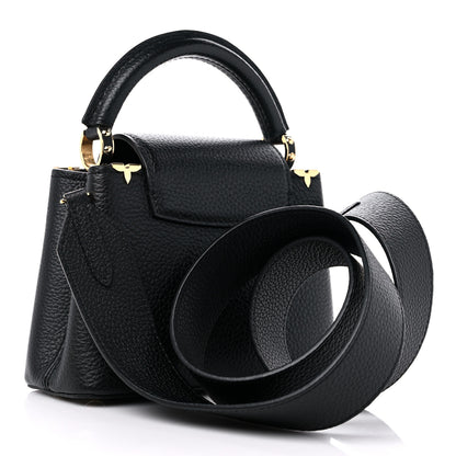 Louis Vuitton Taurillon Embellished Flower Crown Capucines Mini Black 3 of 8
