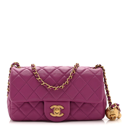 Chanel Lambskin Quilted Mini Rectangular Pearl Crush Flap Purple 1 of 10