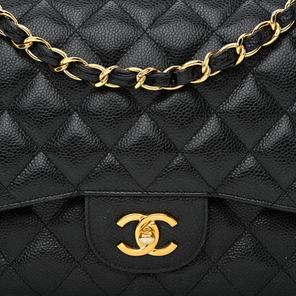 Chanel Caviar Quilted Jumbo Double Flap Black 8 of 12