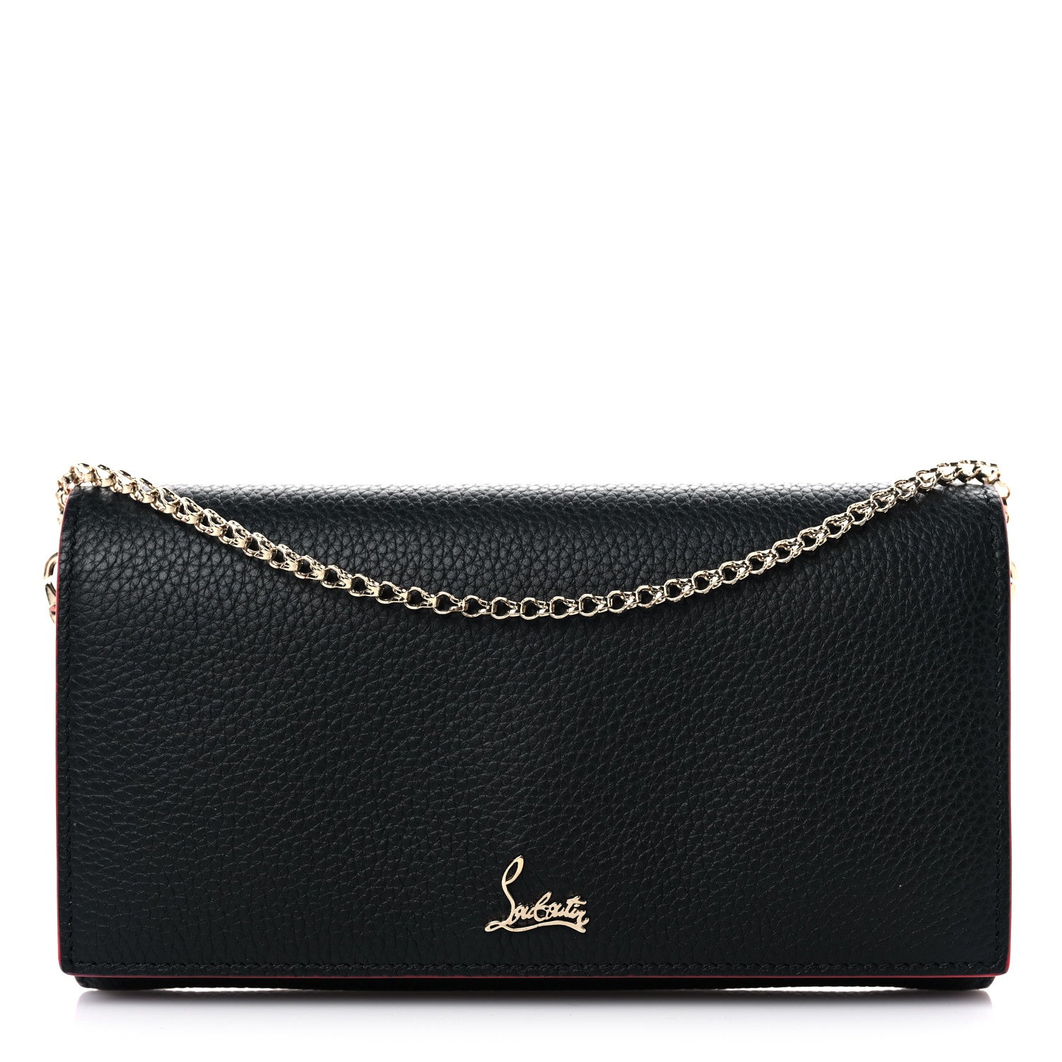 Christian Louboutin Calfskin Boudoir Chain Wallet Black 1 of 12