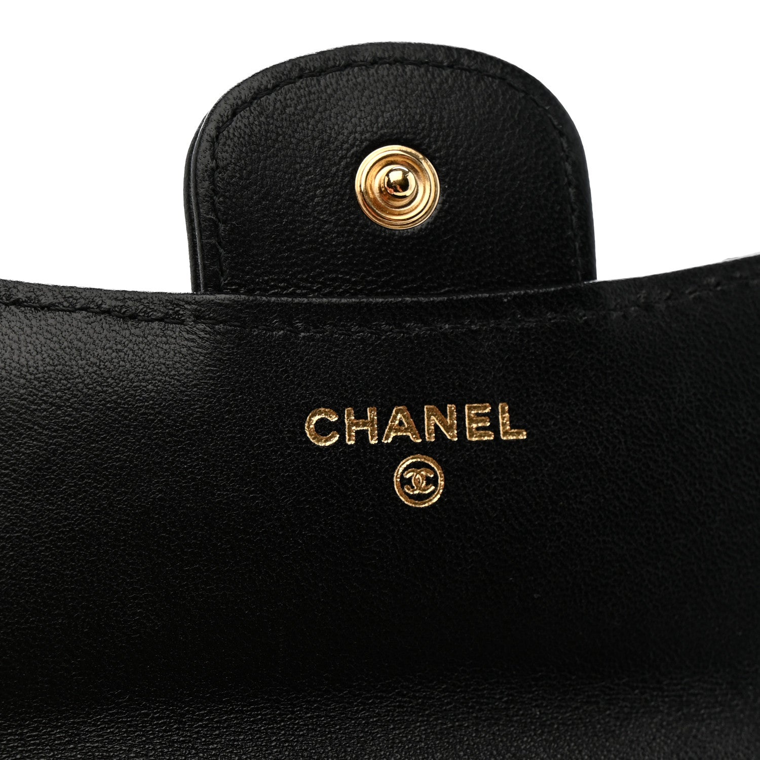 Chanel Lambskin Quilted Top Handle Flap Coin Purse With Chain Black 6 of 11