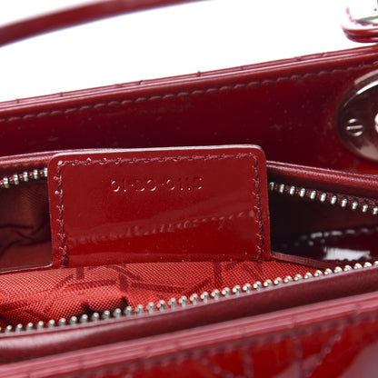 Christian Dior Patent Cannage Medium Lady Dior Red 6 of 9