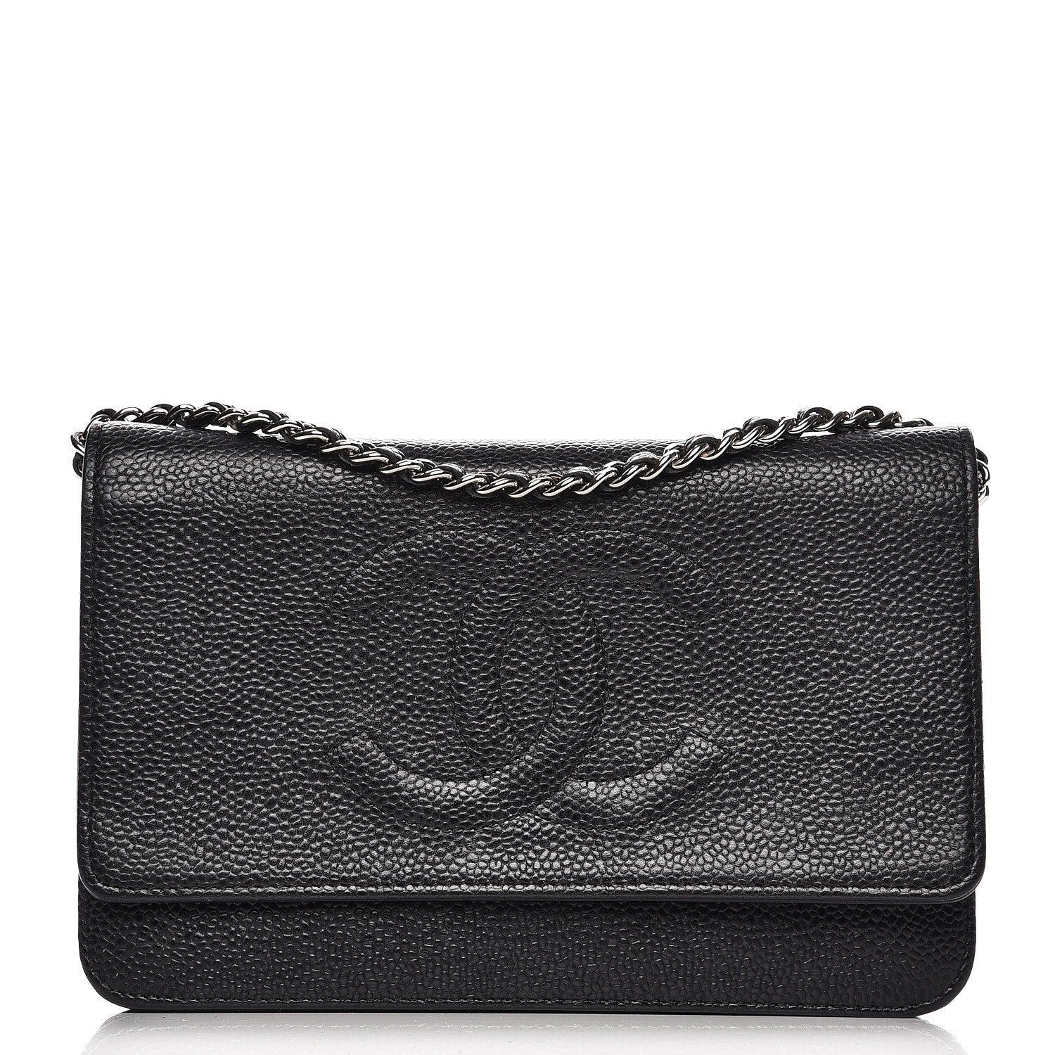 Chanel Caviar Timeless CC Wallet On Chain WOC Black 1 of 11