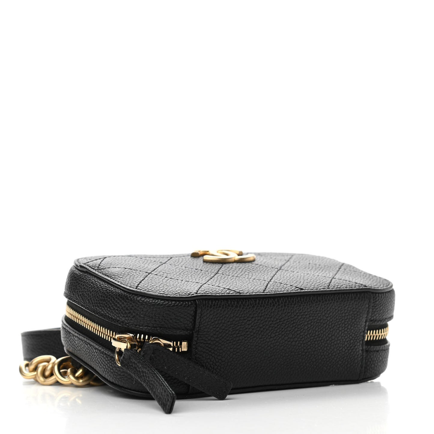 Caviar Quilted Waist Bag Black