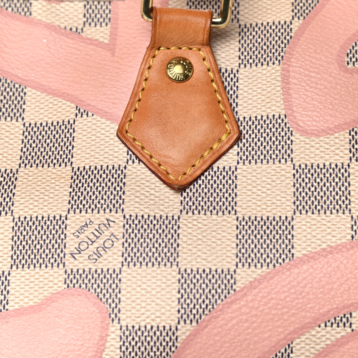 Louis Vuitton Damier Azur Tahitienne Speedy Bandouliere 30 Rose Ballerine 17 of 27
