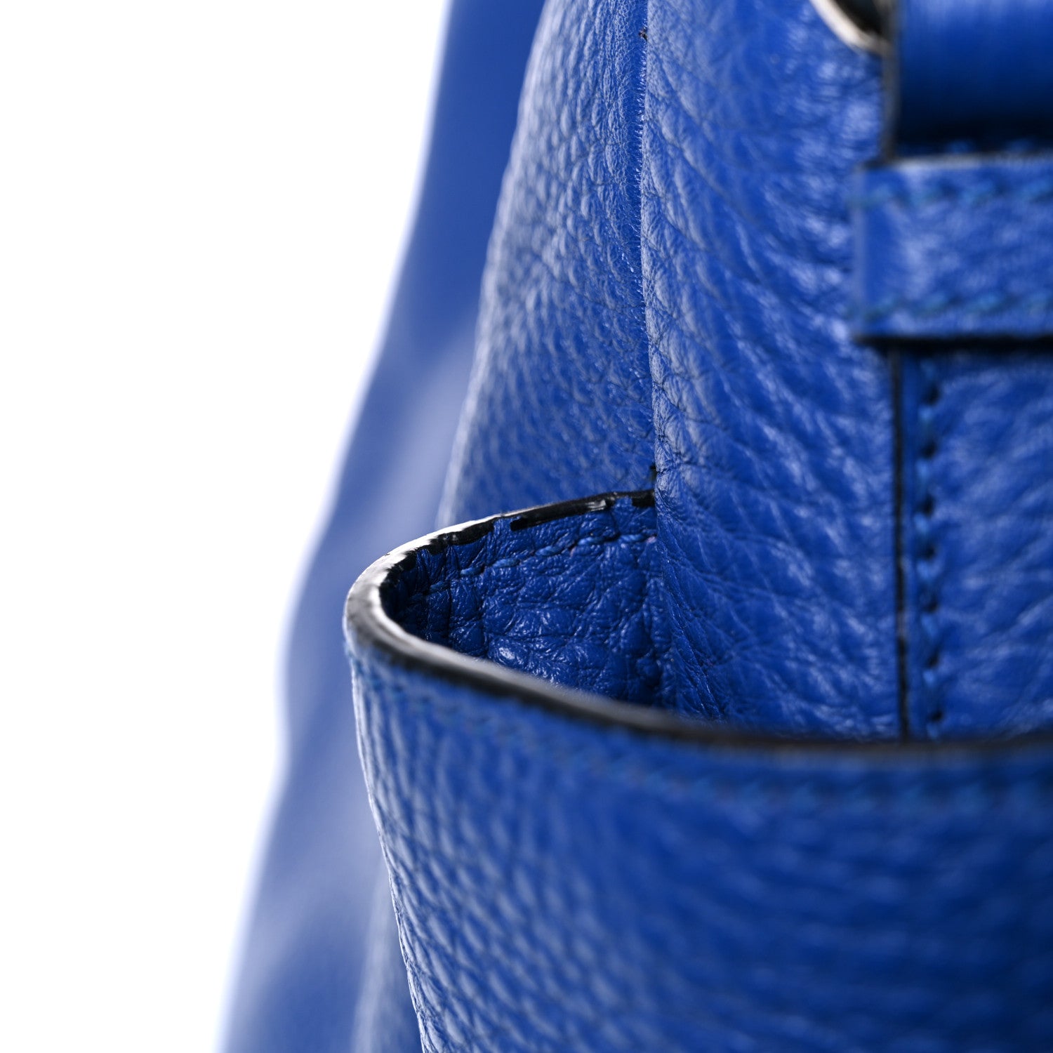 Prada Vitello Daino Side Pocket Hobo Azzurro 11 of 16