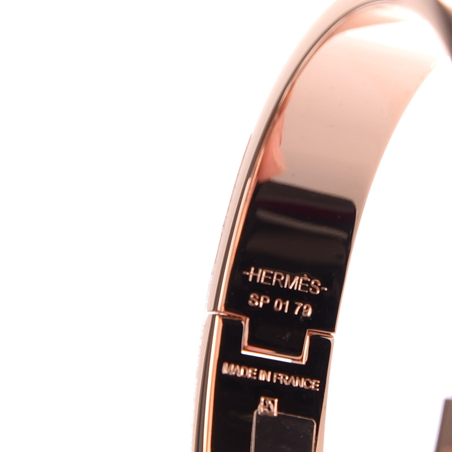 Hermes Enamel Narrow Clic Clac H Bracelet PM Craie 4 of 5