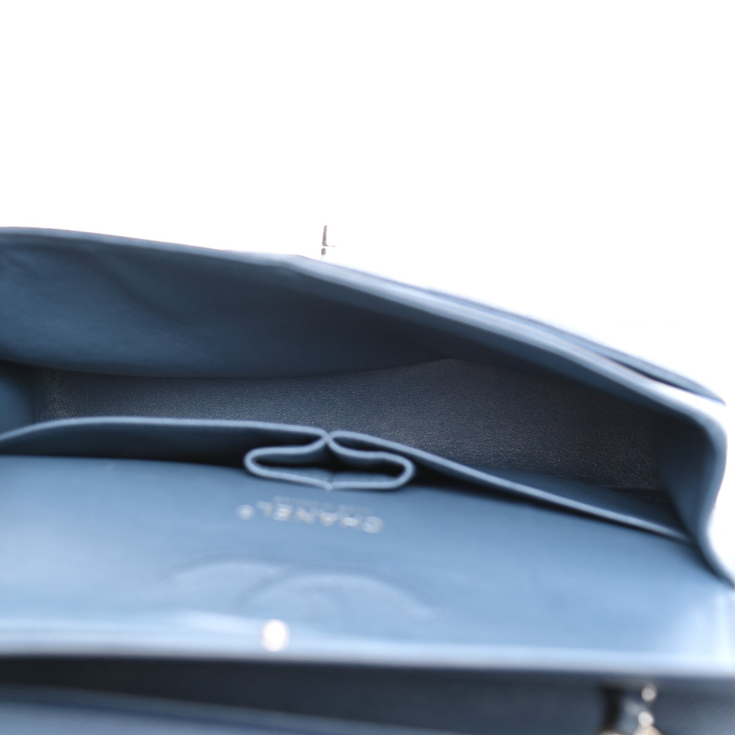 Chanel Caviar Quilted Medium Double Flap Blue 8 of 23