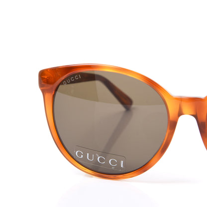 Gucci Acetate Round GG3833/FS Sunglasses Brown Mustard 6 of 7