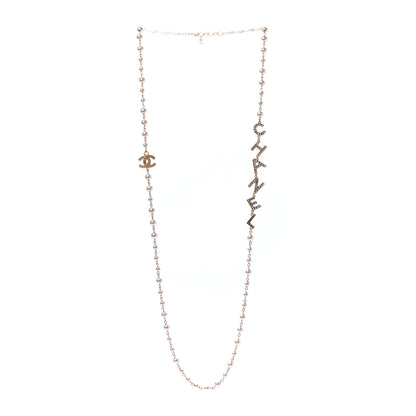 Chanel Pearl Crystal 90's Icon CC Necklace Gold 2 of 4