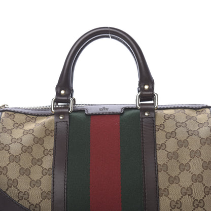 Gucci Monogram Vintage Web Medium Boston Dark Brown 13 of 13