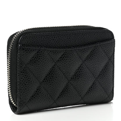Chanel Caviar Quilted Zip Coin Purse Black 3 of 7
