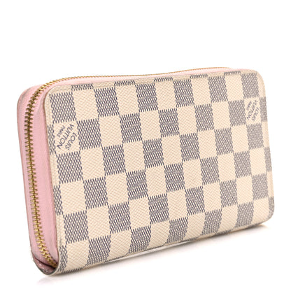 Louis Vuitton Damier Azur Zippy Wallet Rose Ballerine 3 of 8