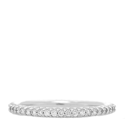 Roberto Coin 18K White Gold Diamond Micro Pave Eternity Band Ring 54 7 3 of 4