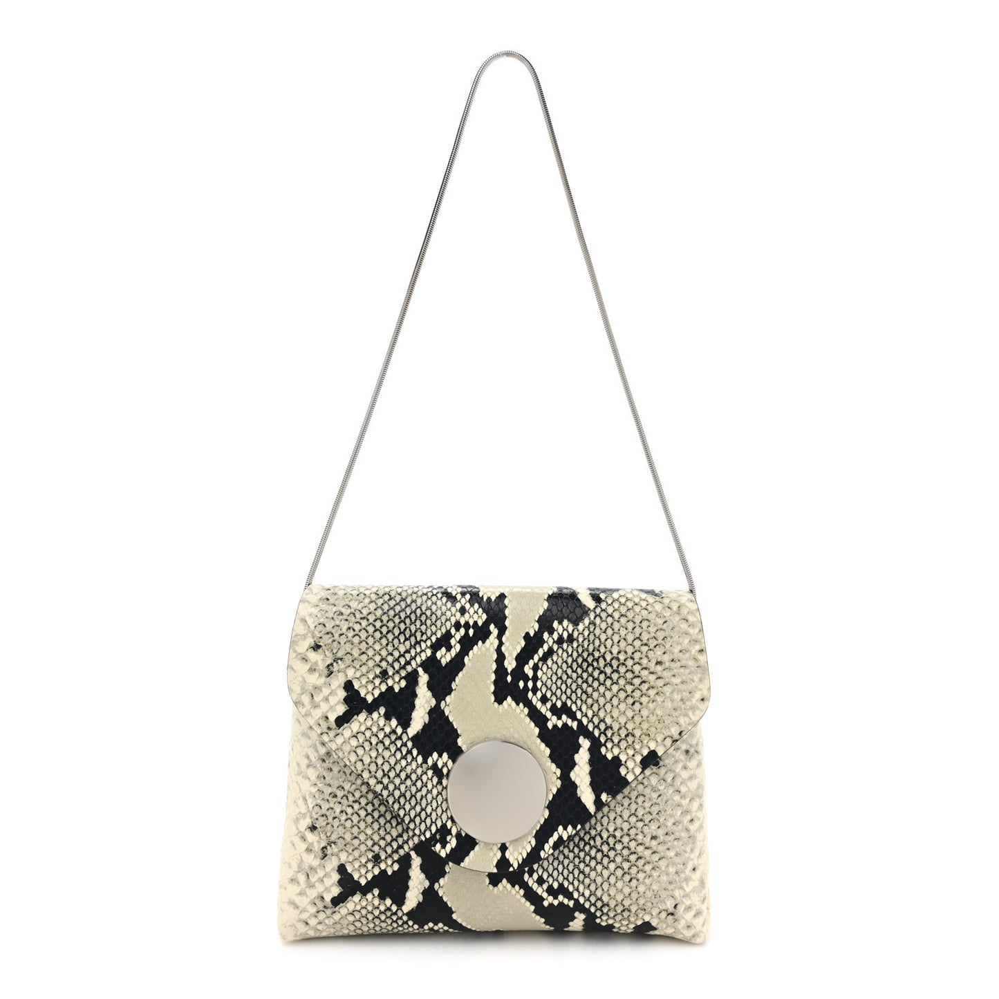 Calfskin Python Embossed Bobbi Bag Natural