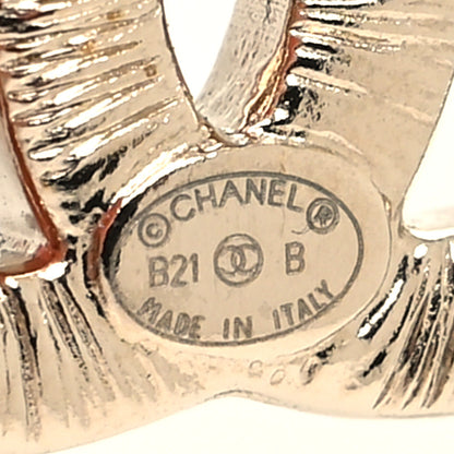 Chanel Crystal CC Earrings Gold 4 of 4