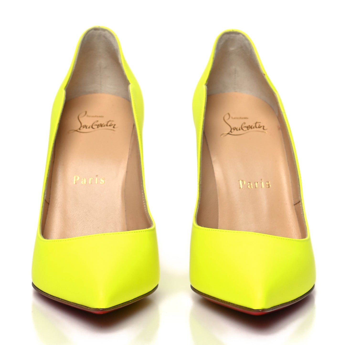 Calfskin Hot Chick 100 Pumps 35.5 Fluo Yellow