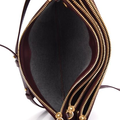 Celine Lambskin Large Trio Crossbody Bag Burgundy 5 of 11