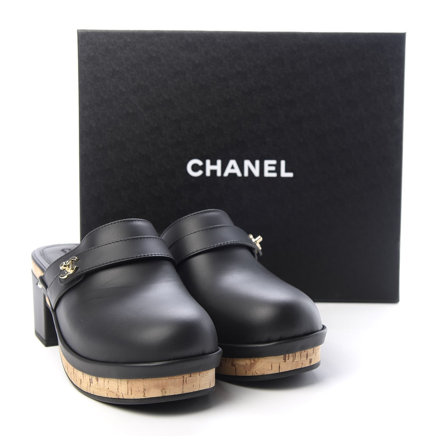 Chanel Calfskin CC Turn Lock Clogs 41 Black 10 of 10