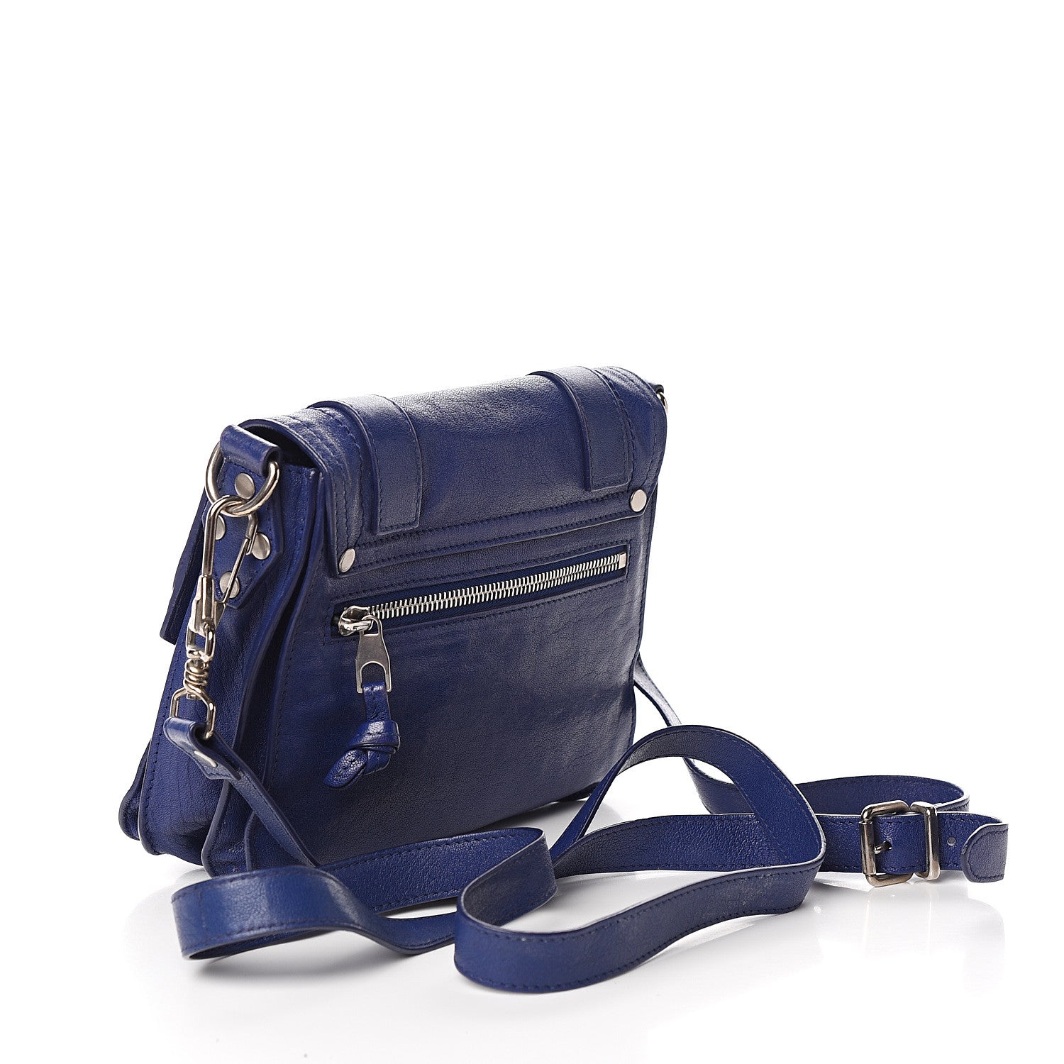 Proenza Schouler Lambskin PS1 Mini Pouch Messenger Cobalt Blue 2 of 11