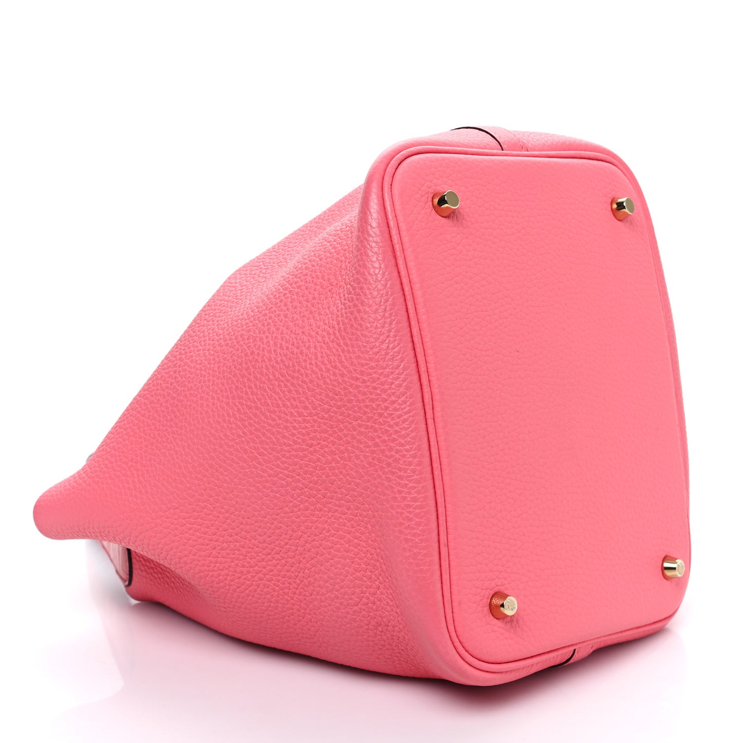 Taurillon Clemence Matte Alligator Picotin Lock Touch 18 PM Rose Azalee