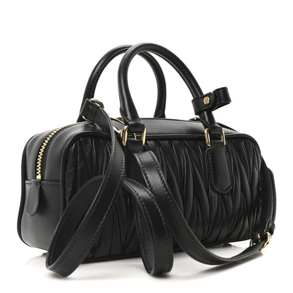 Miu Miu Nappa Matelasse Regular Arcadie Top Handle Bag Black 3 of 9