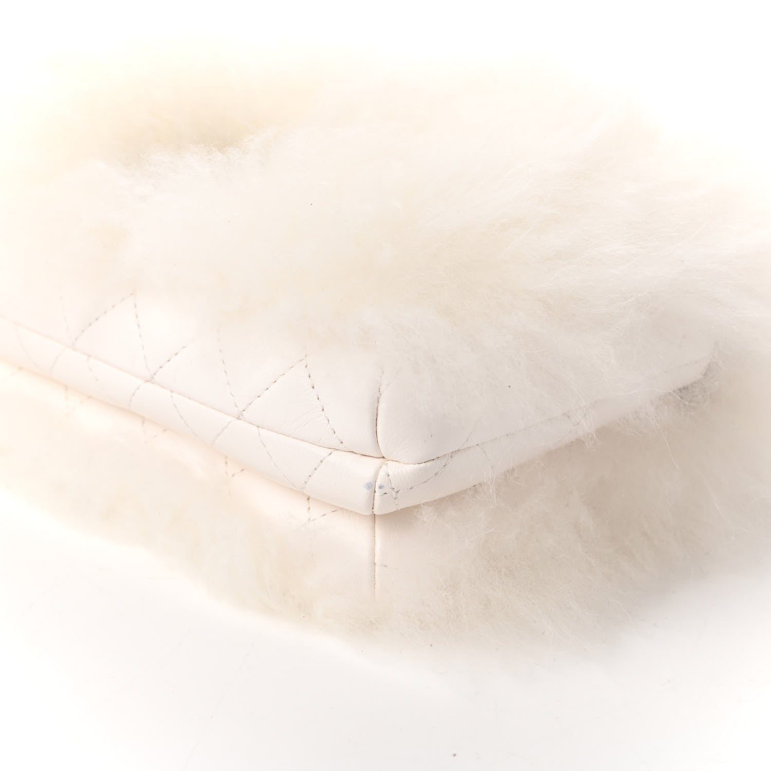 Chanel Fur Top Handle Flap White 7 of 10