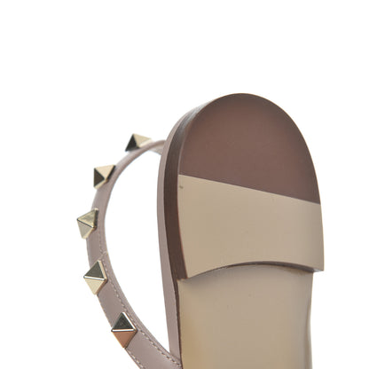 Valentino Garavani Pebbled Calfskin Rockstud Slingback Flats 38 Poudre 11 of 16