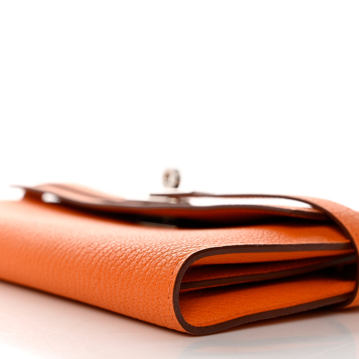 Hermes Chevre Mysore Kelly Longue Wallet Orange 10 of 10