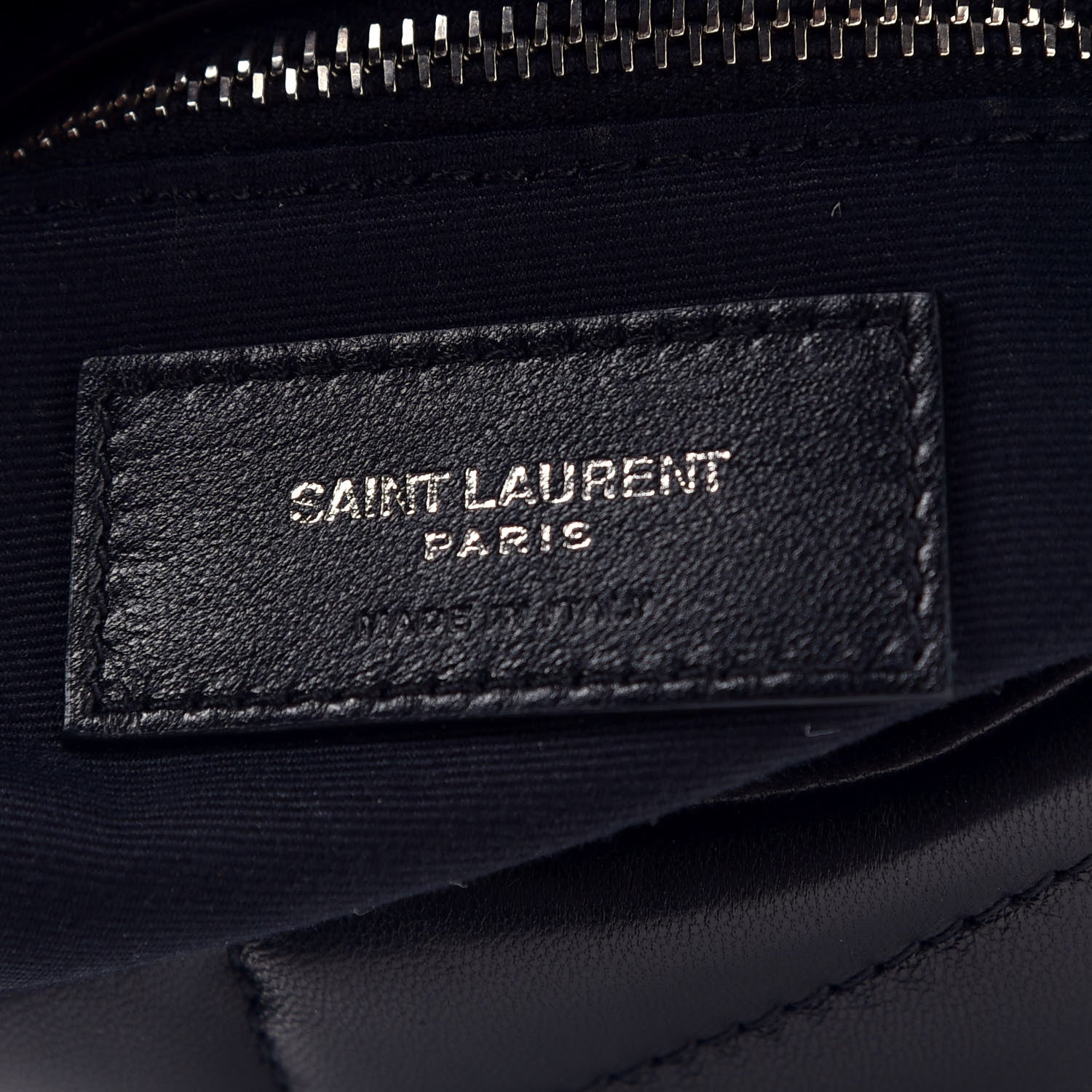 Saint Laurent Lambskin Quilted Toy Loulou Puffer Monogram Chain Satchel Black 6 of 9