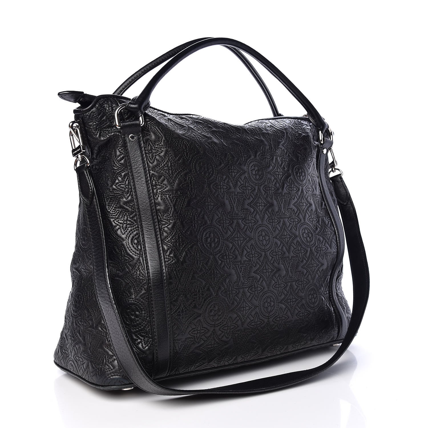 Louis Vuitton Monogram Lambskin Antheia Ixia MM Black 3 of 11