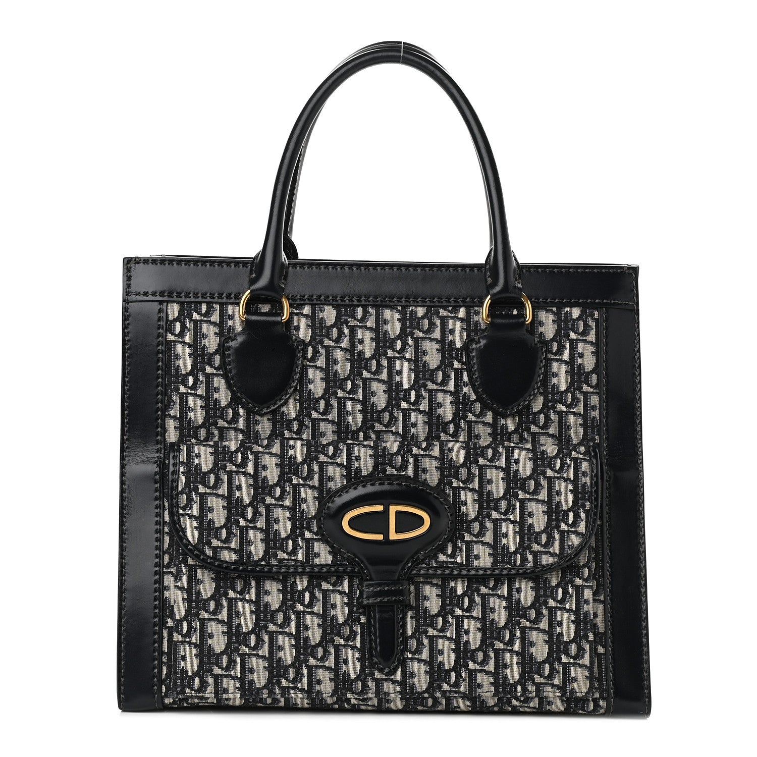 Christian Dior Oblique Tote Bag Blue 1 of 10