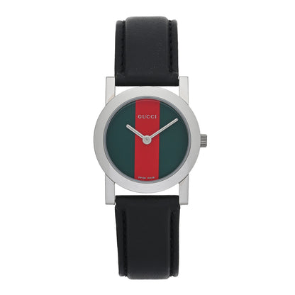 Gucci Stainless Steel Calfskin 27mm 5200L.1 Web Quartz Watch 1 of 5