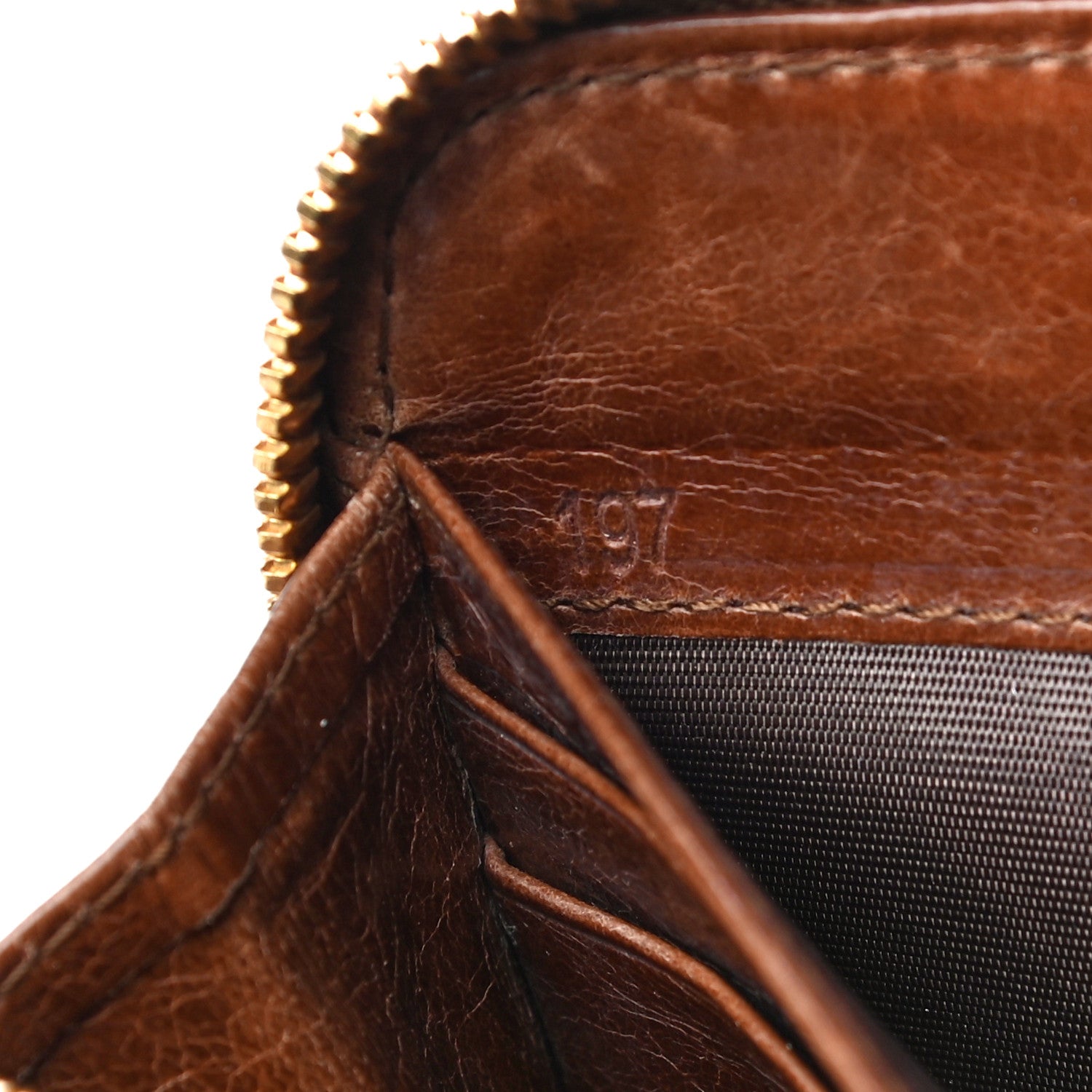 Miu Miu Matelasse Zip Around Wallet Brown 17 of 24