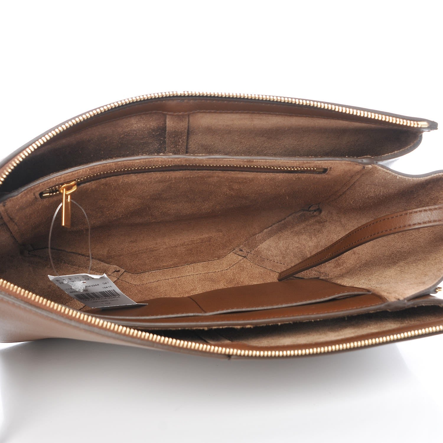 Celine Natural Calfskin Tri-Fold Clutch on Chain Havana 5 of 9