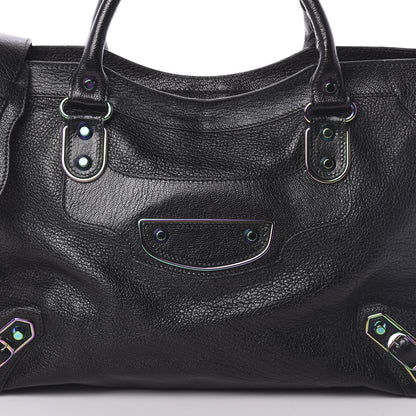 Balenciaga Chevre Iridescent Metallic Edge Hardware City Black 8 of 10