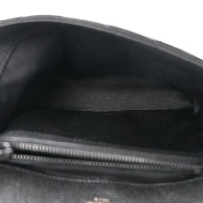 Saint Laurent Sheepskin Matelasse Chevron Monogram Monochrome Medium College Bag Black 5 of 11