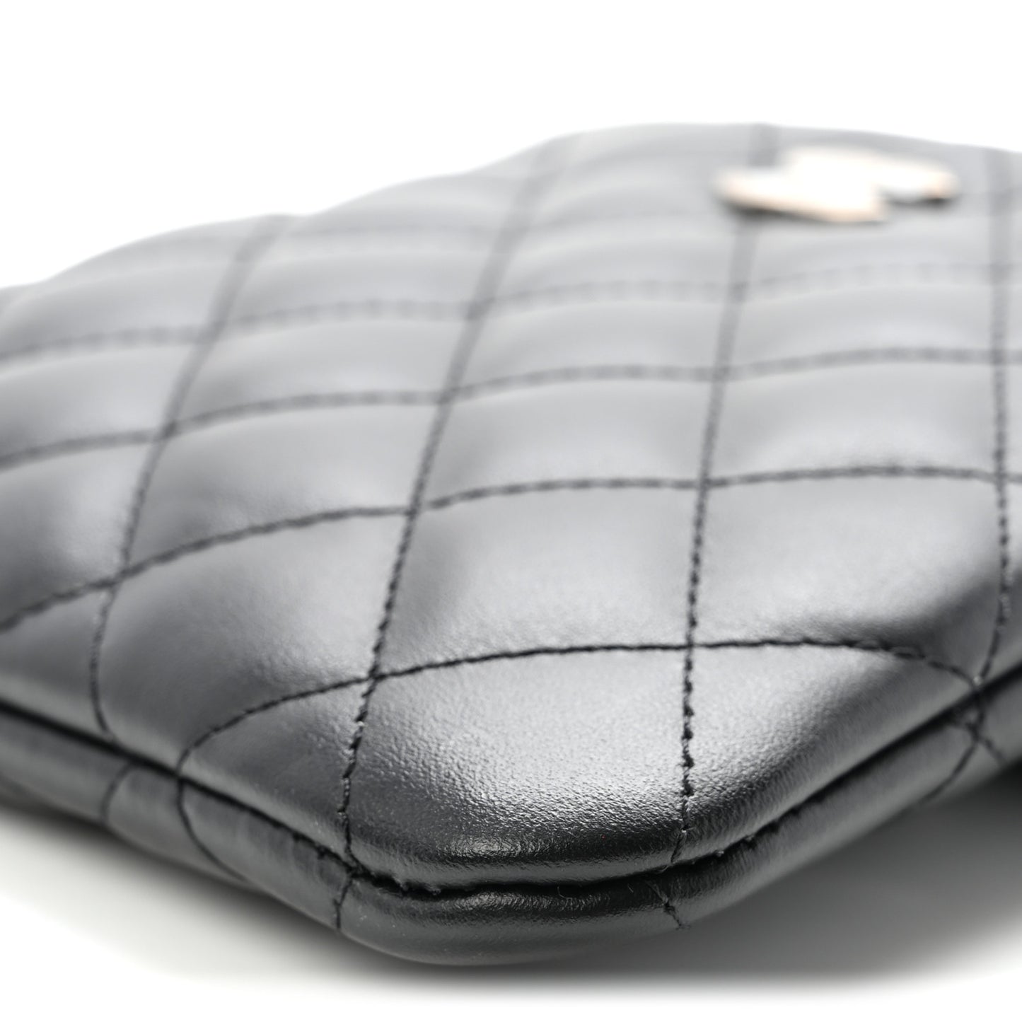 Lambskin Quilted Uniform Crossbody Bag Black