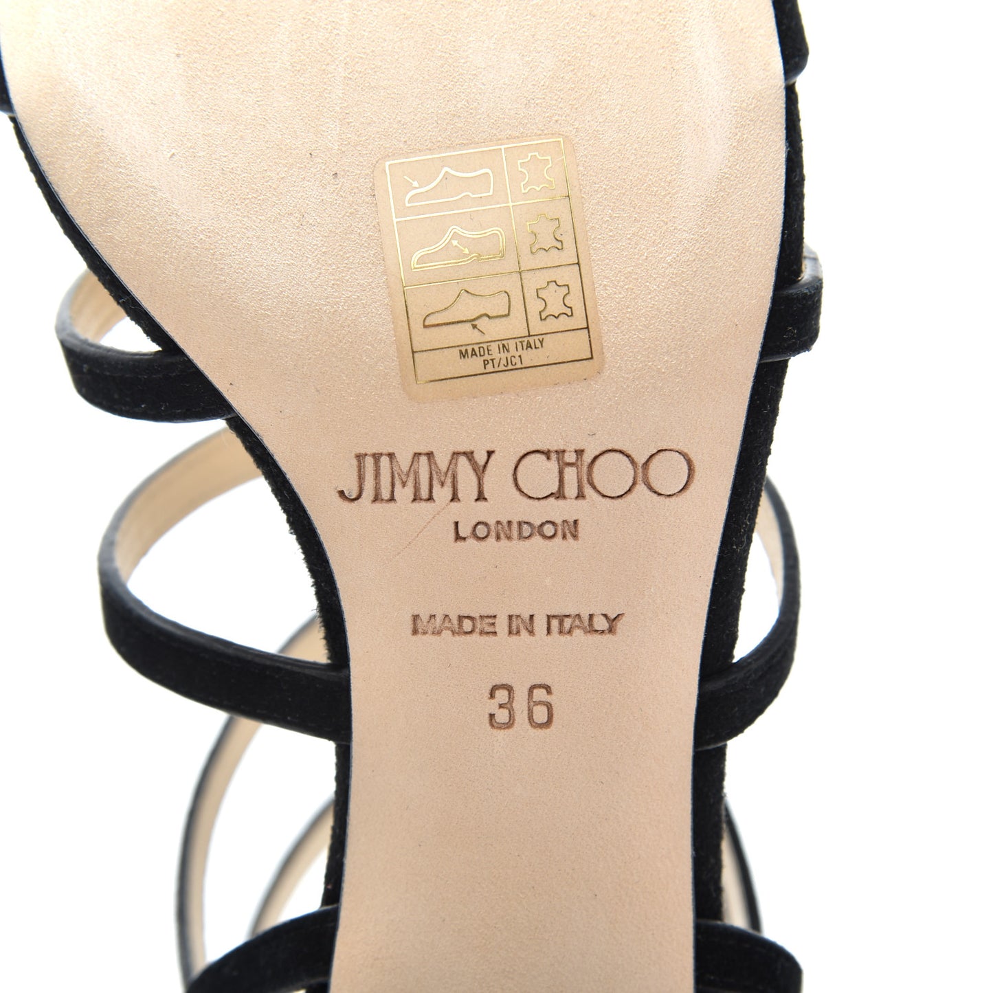 Suede Ren 35 Sandals 36 Black