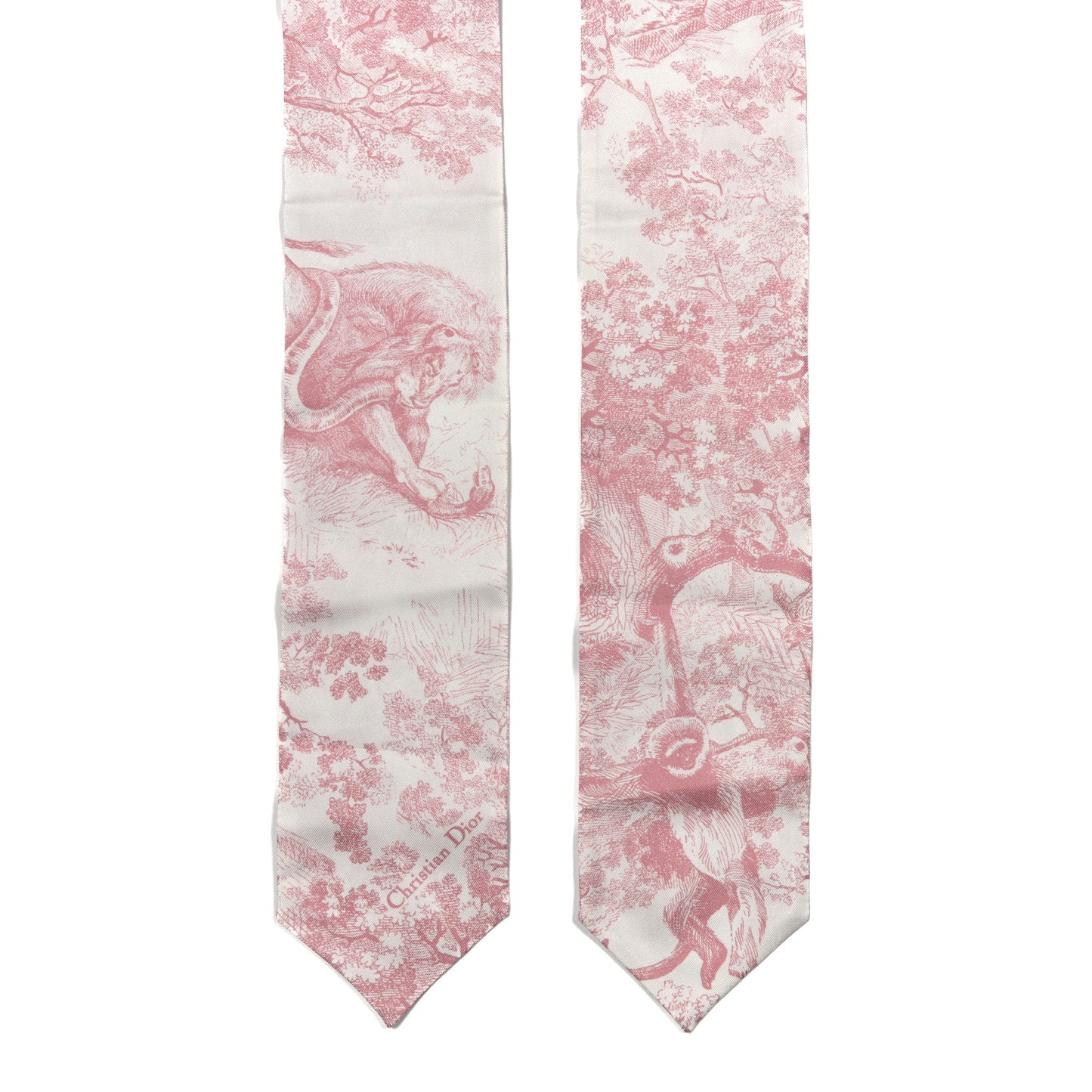 Silk Toile De Jouy Maxi Mitzah Scarf Pink