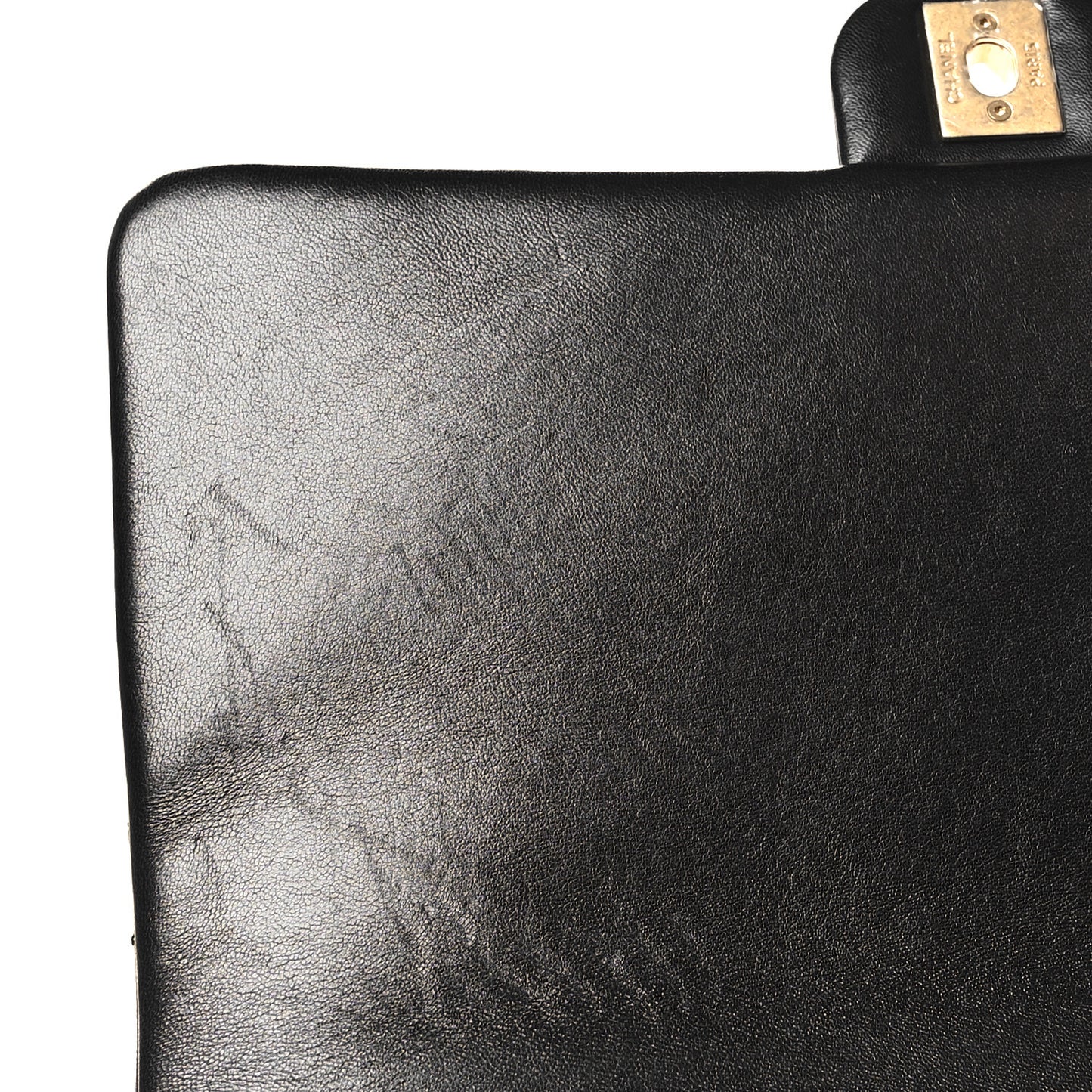 Lambskin Quilted Fancy Jewel Flap Black