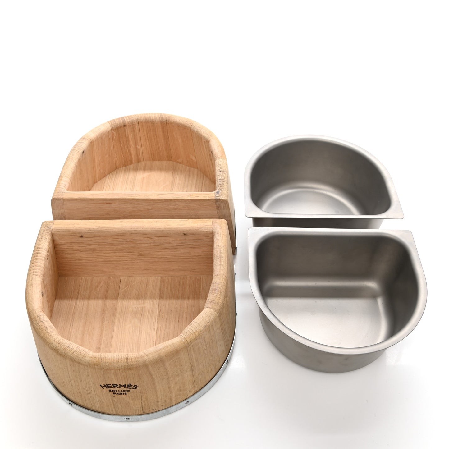 Oak Wood Large Chaine d'Ancre Dog Bowl Naturel
