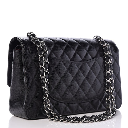 Chanel Caviar Quilted Medium Double Flap Black 3 of 13